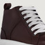 High Top Maroon Leather Sneakers