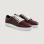 Men's Low Top Maroon Leather Sneakers