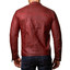 Mens Vintage Slim Fit Red Genuine Leather Jacket