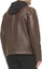 Men's Moto Removable Hood Leather Jacket
