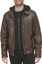 Men's Moto Removable Hood Leather Jacket