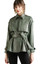 Women's Faux Leather Green Coat