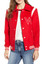 Womens Bright Red Varsity Jacket