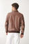 Classic Brown Bomber Leather Jacket for Men