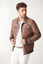 Classic Brown Bomber Leather Jacket for Men