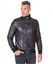 Men Genuine Leather Black Bomber Jacket