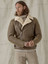 Mens Shearling Fur Collar Jacket