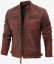 Men's Brown Café Racer Leather Jacket