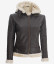 Shearling Leather  Jacket  Dark Brown