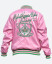 AKA Sorority Bomber jacket pink back image AKA Sorority Bomber jacket pink back image