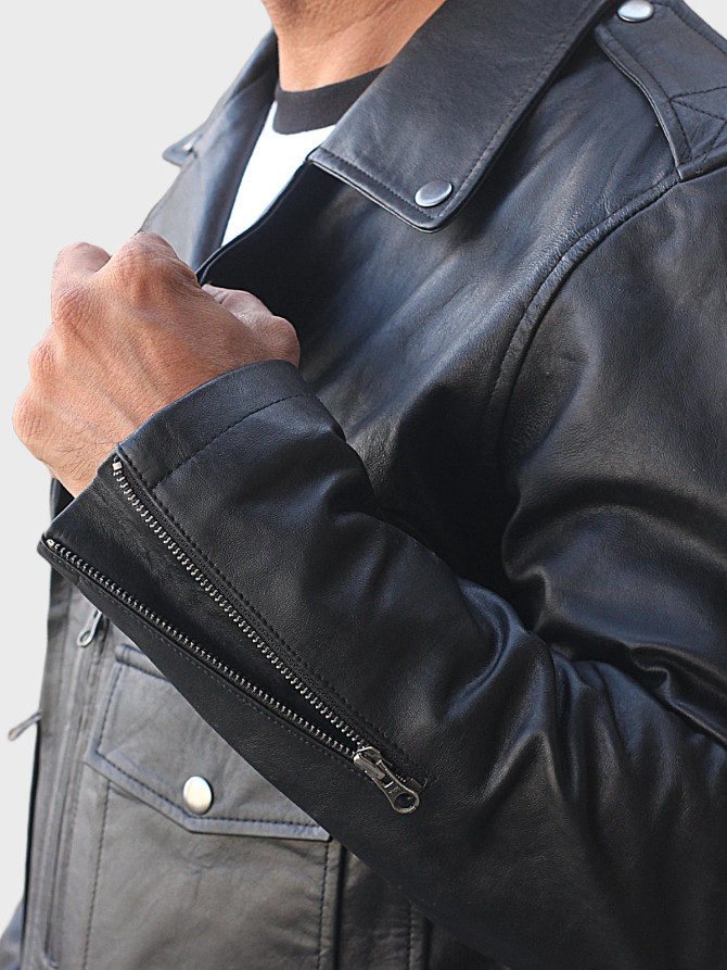 Tom Hardy The Bikeriders Johnny Chicago Black Leather Jacket