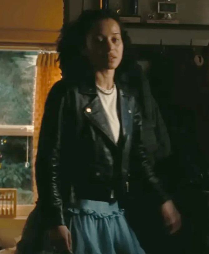 One Battle After Another Chase Infiniti Black Biker Jacket