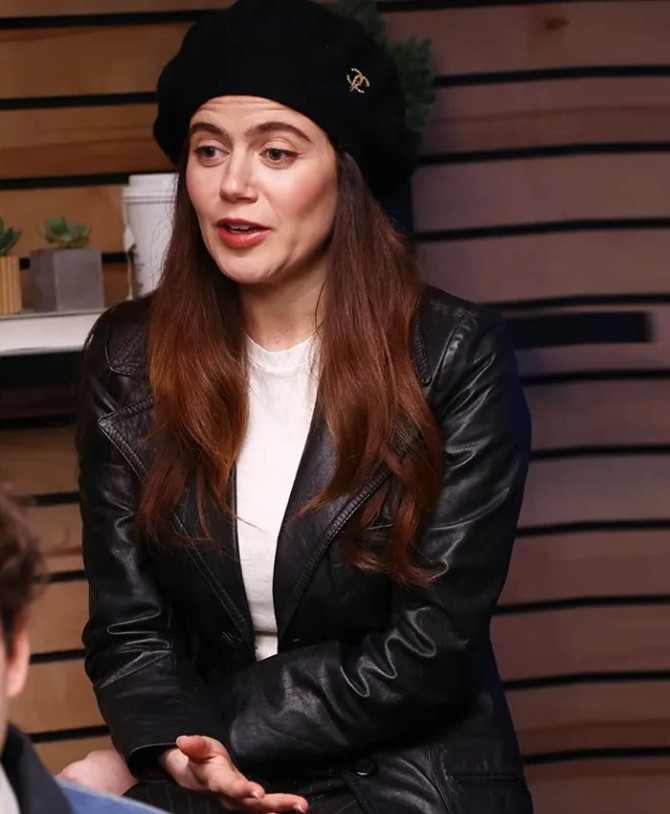 Iris Oh Hi! Molly Gordon Leather Blazer