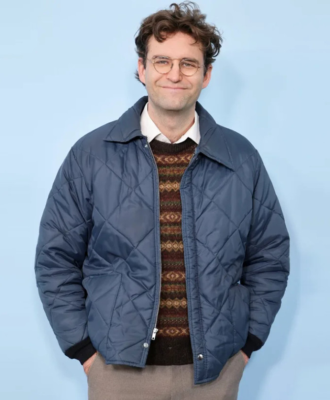 John Reynolds Oh, Hi!’ at the Sundance Film Festival Blue Quilted Jacket