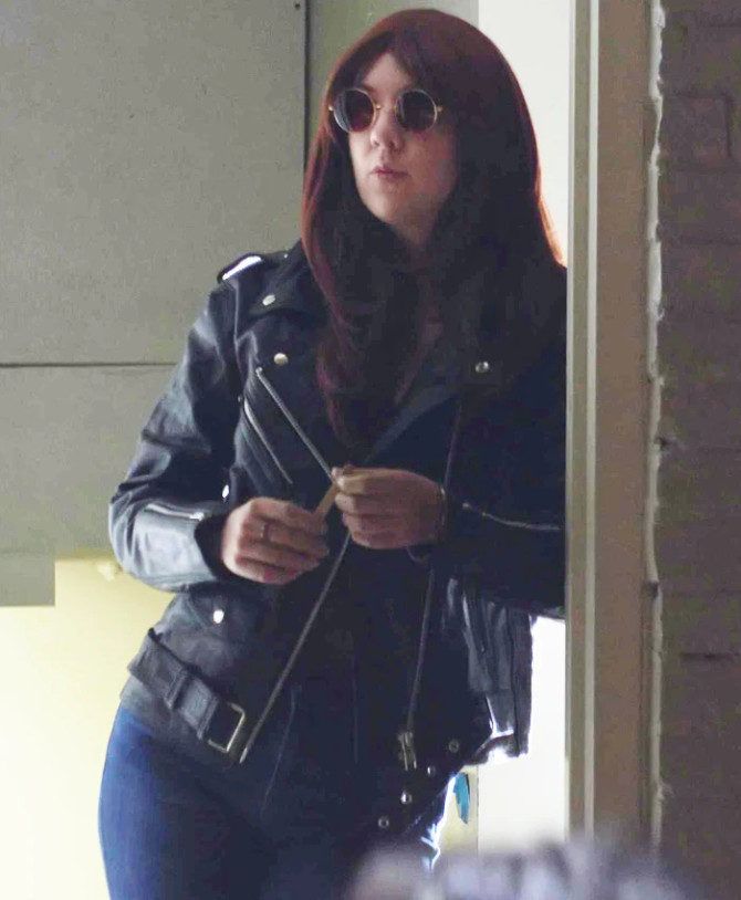 Josephine Carstensen Killer Clown Girls Erica Black Leather Jacket