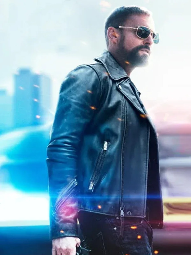 Bobby Gaines Bad Man Seann William Scott Real Leather Black Jacket