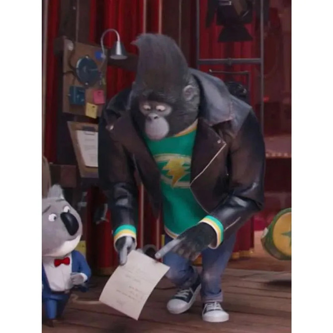 Sing 2 Johnny Black Biker Jacket