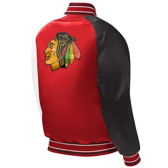 Chicago Blackhawks Varsity Satin Jacket
