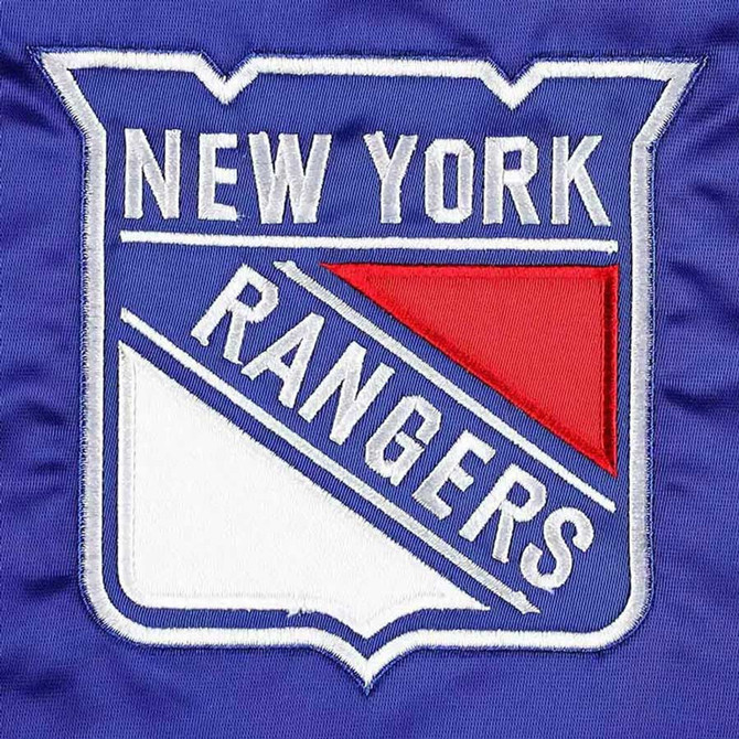 New York Rangers Snap-tab Buttoned Closure Blue Jacket