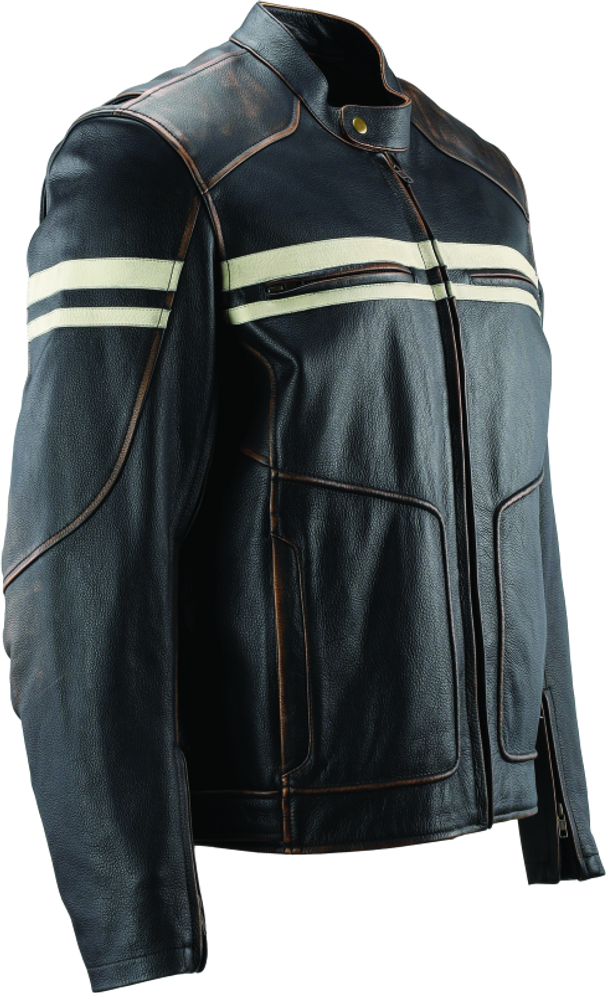 River Road Hoodlum Leather Black Jacket