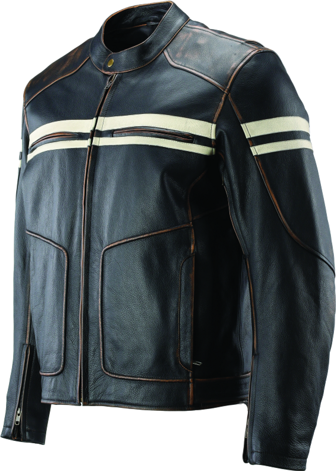 River Road Hoodlum Real Leather Black Jacket