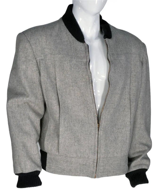 Back To The Future Thomas F Wilson Grey Jacket