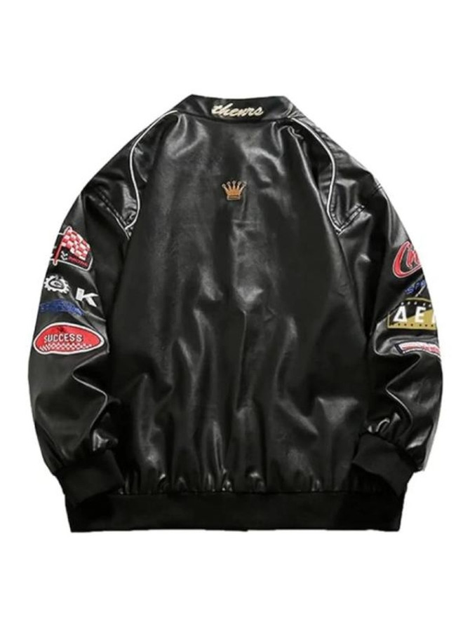 Champs Racing Style Leather Jacket