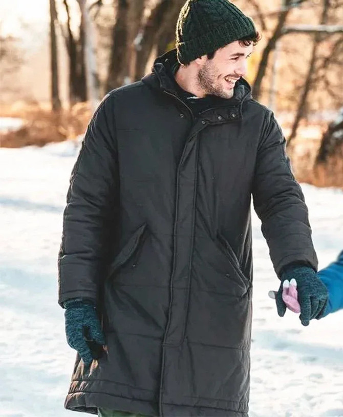 The Threesome Jonah Hauer-King Black Coat