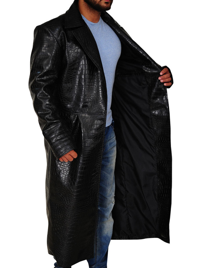 Laurence Fishburne The Matrix Black Trench Coat
