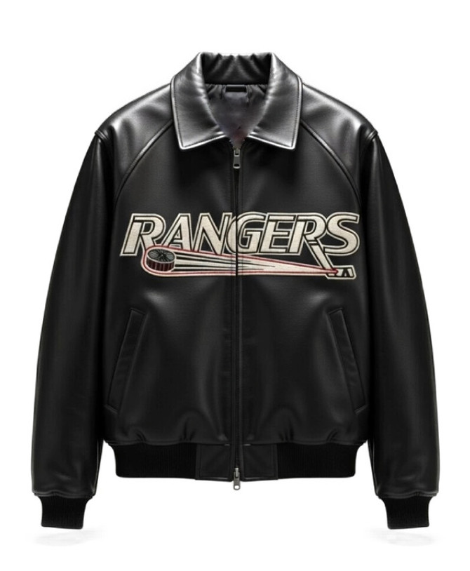 Kith AVIREX NY Rangers Leather Jacket