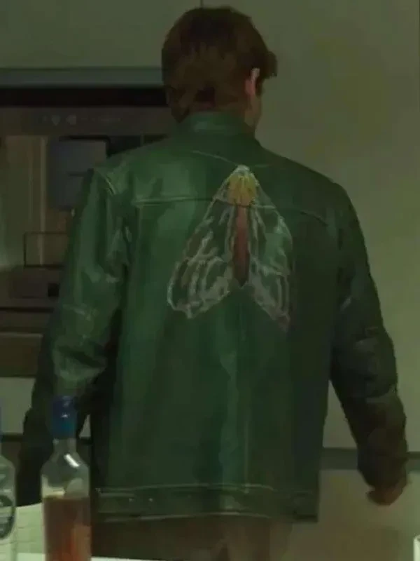 Alberto Olmo Bad Influence  Green Leather Jacket