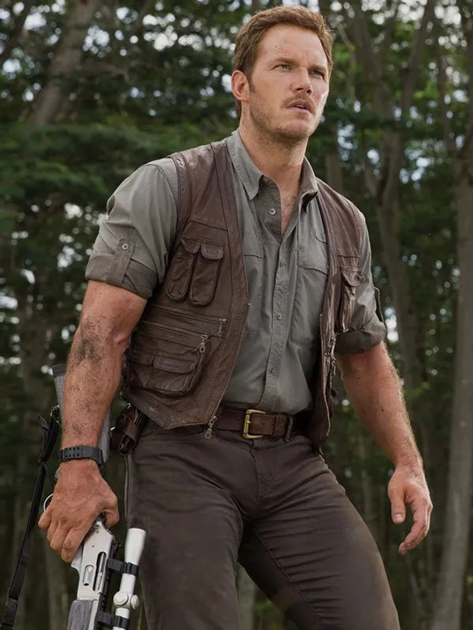 Chris Pratt Jurassic World Leather Vest