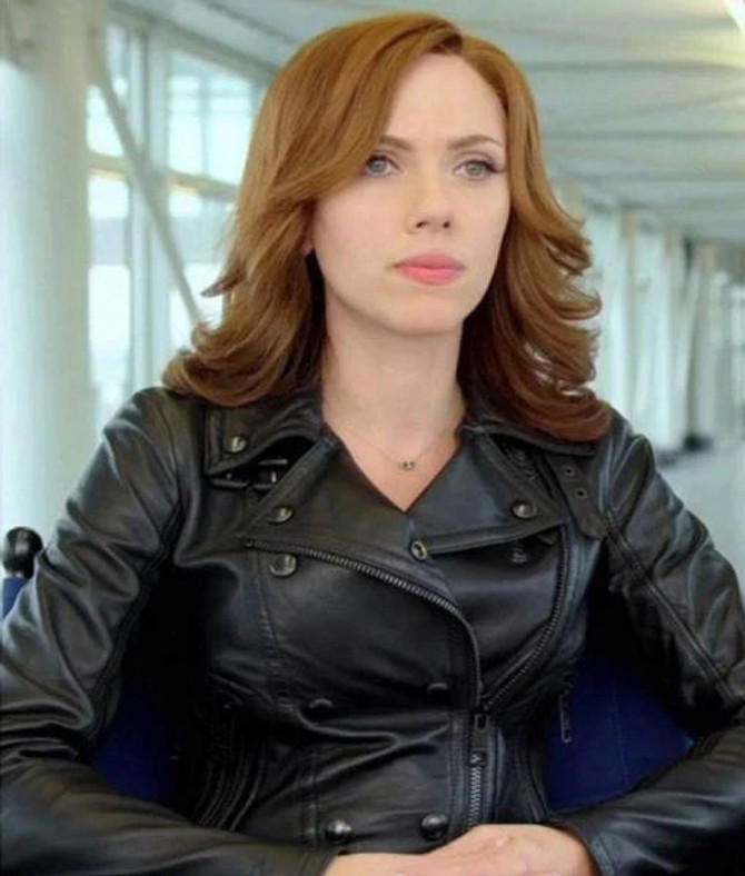 Scarlett Johansson Captain America Civil War Leather Jacket