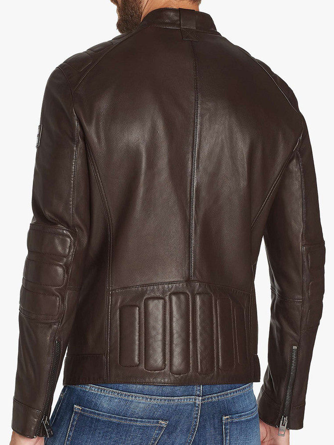 Brown Colour Biker Jacket For Men