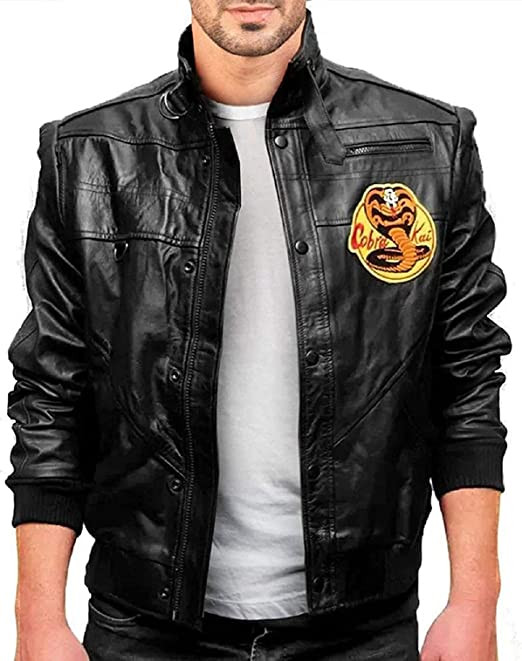 Mens Karate Kid Johnny Lawrence Cobra Kai Leather Jacket