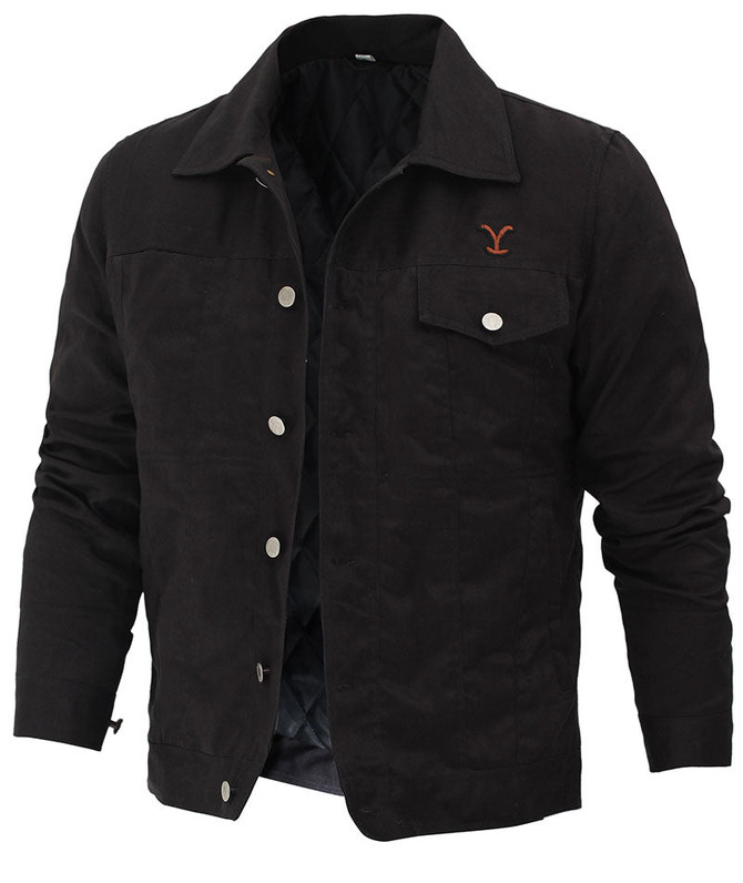 Yellowstone Cole Hauser Rip Wheeler Black Cotton Jacket Yellowstone Cole Hauser Rip Wheeler Black Cotton Jacket