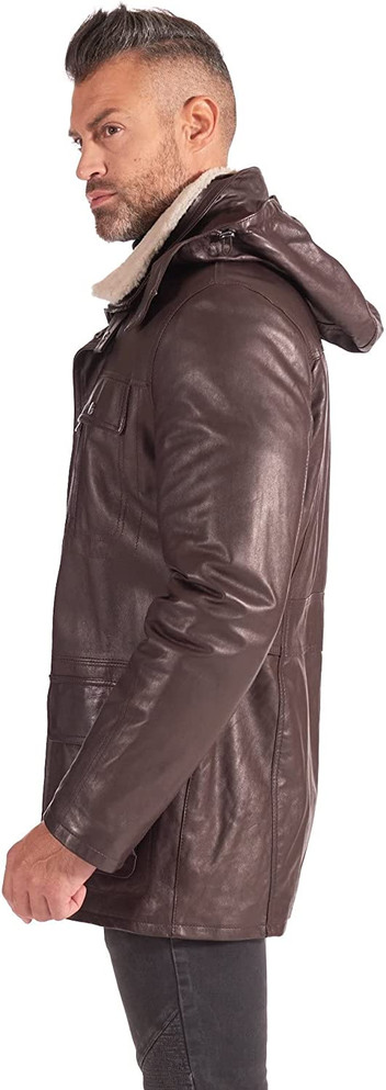Men's Dark Brown Vintage Leather Coat