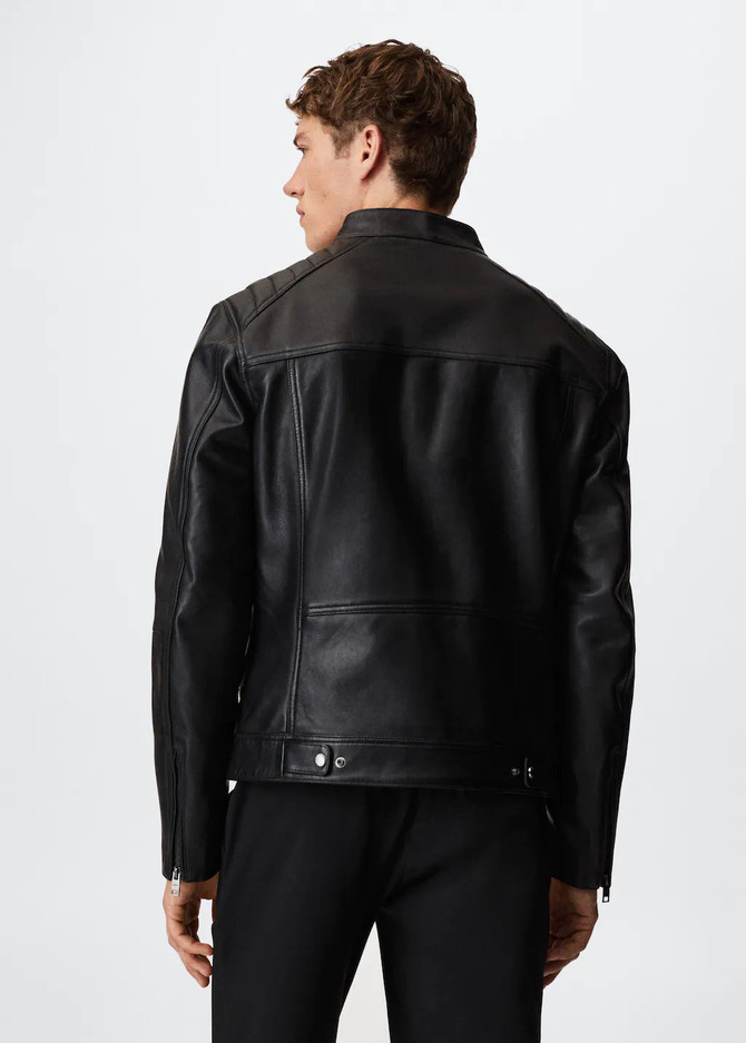 Men's Onyx Black Biker Leather Jacket Men's Onyx Black Biker Leather Jacket