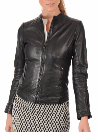 Women’s Casual Black Motercycle Jacket
