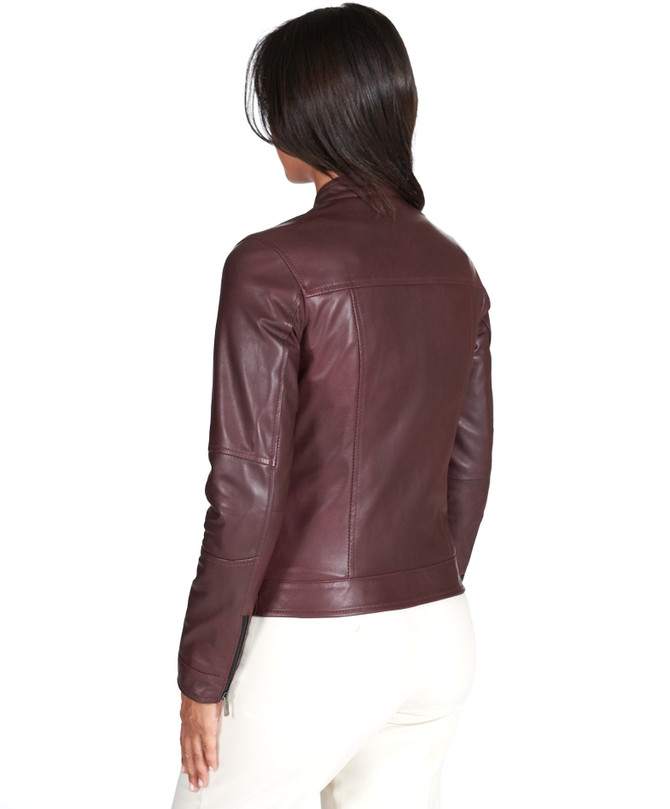 Women Slim Fit Biker Brown Leather Jacket Women Slim Fit Biker Brown Leather Jacket