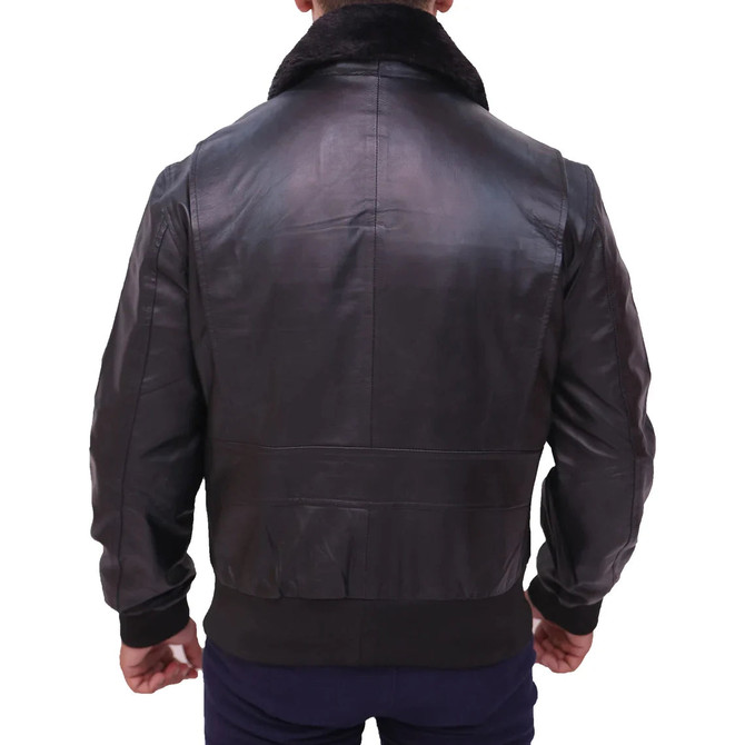 A2 Flight Airforce Pilot Aviator Black Bomber Jacket
