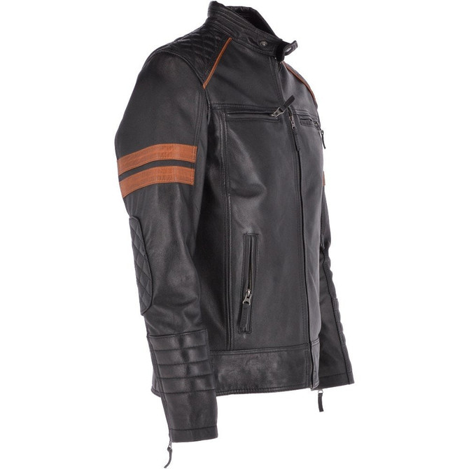 Men's Stylish Real Leather Black Biker Jacket