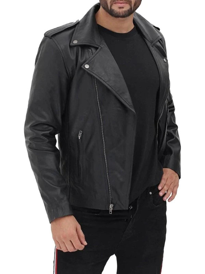 John Travolta Black T-Birds Leather Jacket