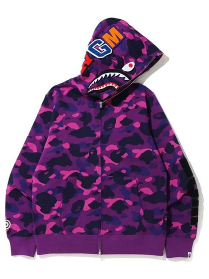 Bape Purple Camo Shark Hoodie Bape Purple Camo Shark Hoodie