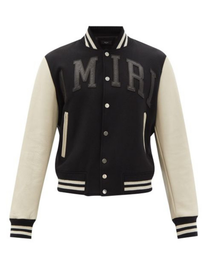 Amiri Varsity Black Bomber Jacket Amiri Varsity Black Bomber Jacket