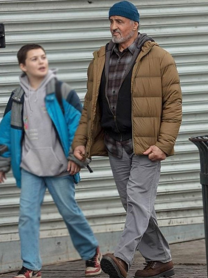 Samaritan Sylvester Stallone Brown Puffer Jacket Samaritan Sylvester Stallone Brown Puffer Jacket