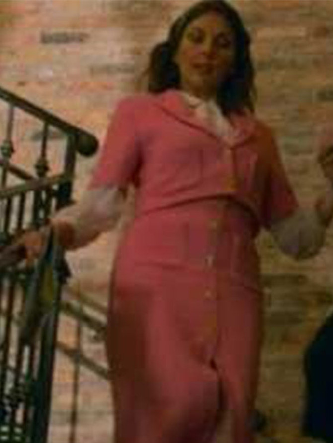 Leverage Redemption Sophie Deveraux Pink Wool Blazer Leverage Redemption Sophie Deveraux Pink Wool Blazer
