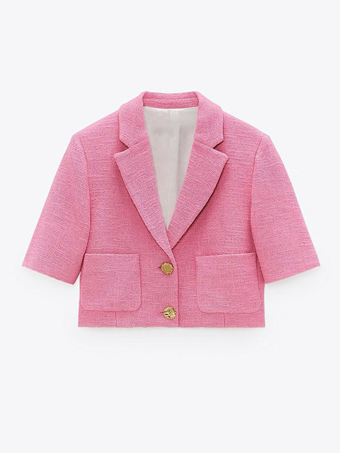 Leverage Redemption Sophie Deveraux Pink Wool Blazer Leverage Redemption Sophie Deveraux Pink Wool Blazer