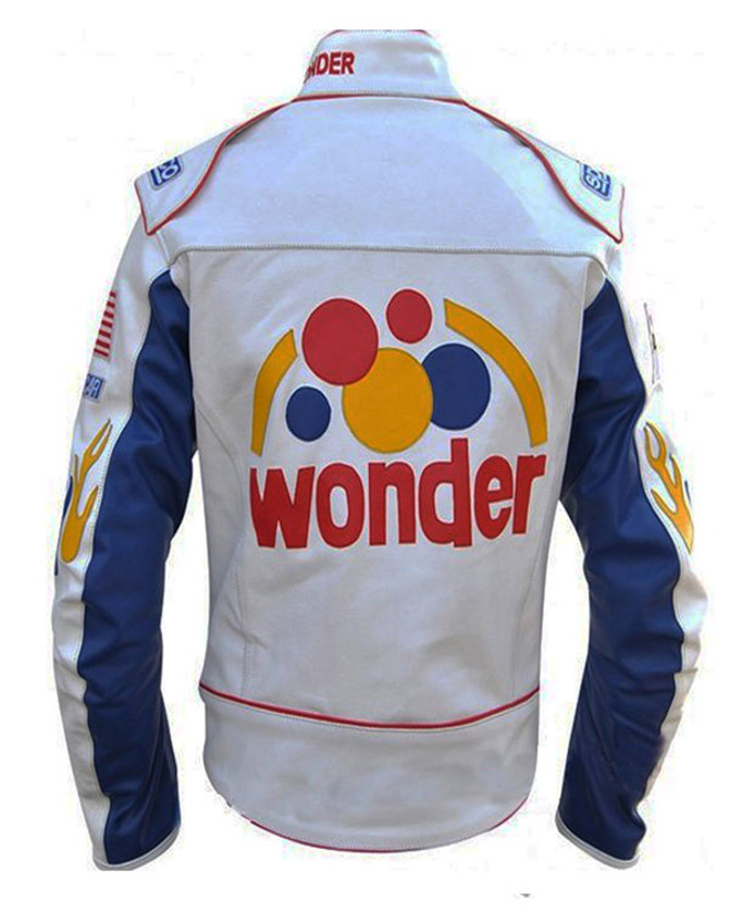 Talladega Nights Ricky Bobby Wonder Biker Leather Jacket Talladega Nights Ricky Bobby Wonder Biker Leather Jacket