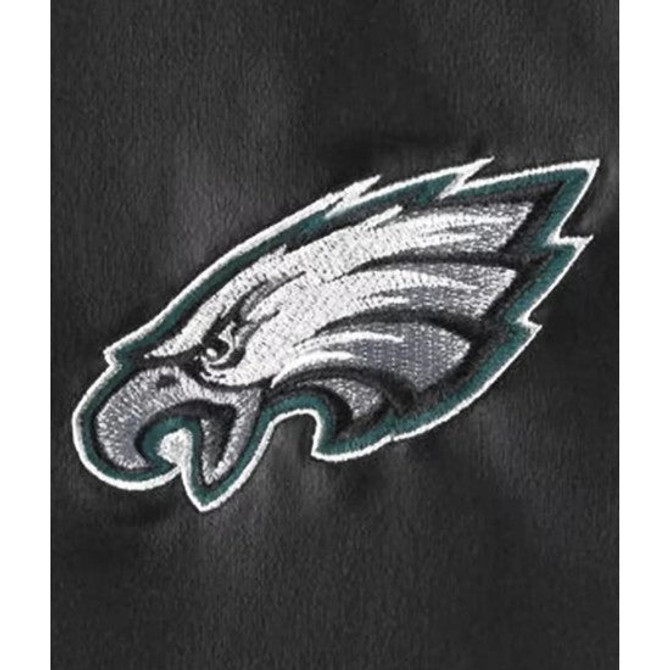 Philadelphia Eagles Metallic Black Satin Jacket